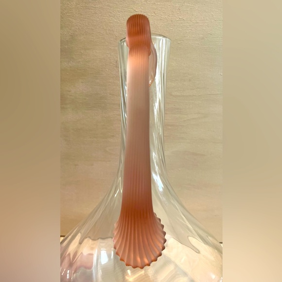 Valerie Frosted Pink & Clear Decanter - Picture 4 of 7